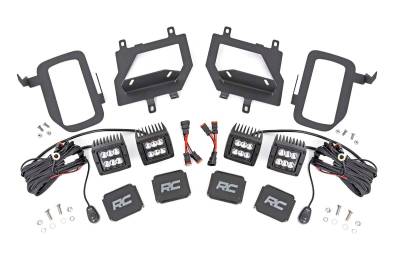 Rough Country Suspension Systems - Rough Country Dual 2" LED Pod Fog Light Kit-Spot 15-17 F150 70832