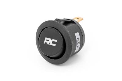 Rough Country Suspension Systems - Rough Country Round Rocker Switch w/Logo Black 709RRC