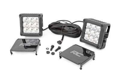 Rough Country Suspension Systems - Rough Country Chrome Series 4" Wide Angle LED Light Pods-Flood Pair 70905DRL
