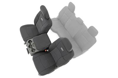 Rough Country Suspension Systems - Rough Country Front Seat Covers Black for 19-24 Ram 2500/3500 91042