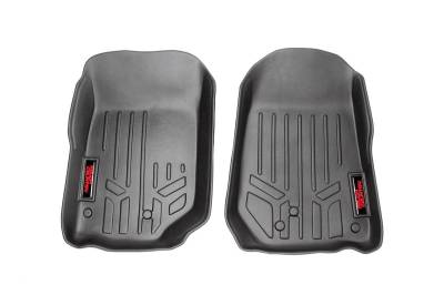 Rough Country Suspension Systems - Rough Country Front/Rear Floor Liners Black for Jeep Wrangler TJ M-60200