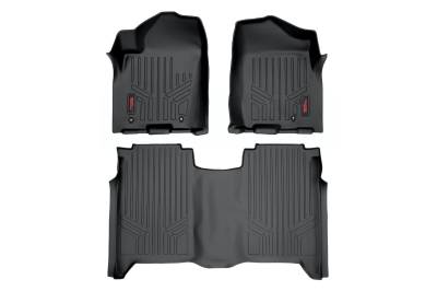 Rough Country Suspension Systems - Rough Country Front/Rear Floor Liners Black for 04-15 Nissan Titan Crew M-81602