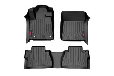 Rough Country Suspension Systems - Rough Country Front/Rear Floor Liners Black for 14-21 Tundra CrewMax M-71770