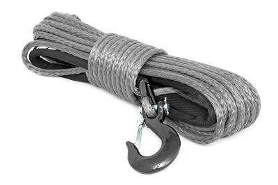 Rough Country Suspension Systems - Rough Country Synthetic Winch Rope 3/8" x 85' Gray RS117