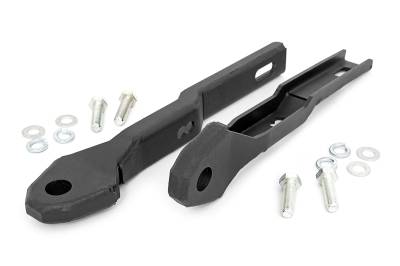Rough Country Suspension Systems - Rough Country Front Tow Hook Brackets Black for 17-24 Nissan Titan RS149