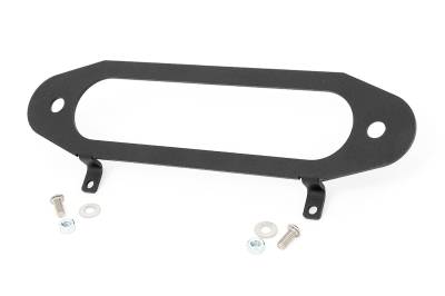Rough Country Suspension Systems - Rough Country Hawse Fairlead License Plate Mount Bracket Black RS138