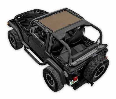 SpiderWebShade - SpiderWebShade Mesh Bikini Top Tan for Jeep TJ SWS-SHDKNI-01-TJ-TAN