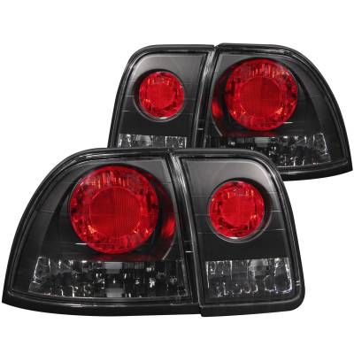 Anzo USA - Anzo USA Black Euro Clear Lens Taillight Set Honda Accord 221039