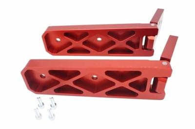 Royal Hooks - Royal Hooks Billet Aluminum Tailgate Hinges Red for Wrangler JL RHO-12016-RD
