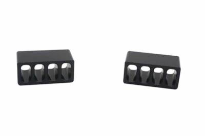 Royal Hooks - Royal Hooks Billet Aluminum Hood Bumpers Black for Wrangler TJ/JK RHO-12010-BK