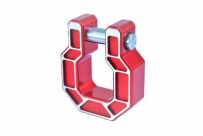 Royal Hooks - Royal Hooks Royal Show Shackle D-Ring Hook Red/Milled Pair RHO-12017-RDM-2