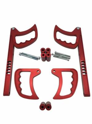 Royal Hooks - Royal Hooks Aluminum Interior Grab Handles Red for Wrangler JK RHO-12009-RD