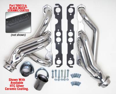 Hedman Hedders - Hedman 69013 BLACK MID-LENGTH 1.625" HEADERS for 67-87 C10 TRUCKS w/283-400