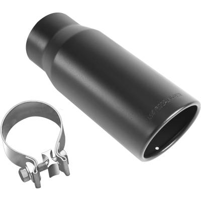 MagnaFlow Exhaust Products - MagnaFlow 35238 Single Black Coated Exhaust Tip 4" Inlet/5" Outlet Round