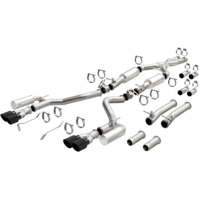 MagnaFlow Exhaust Products - MagnaFlow 19536 xMOD Carbon Fiber Tips Cat-Back Exhaust for 17-23 Challenger