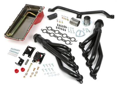 Trans-Dapt Performance - SWAP IN A BOX KIT-LS ENGINE INTO 67-72 2WD GMC TRUCK AUTO TRANS. W/BLACK HEADERS