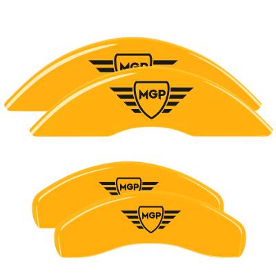 MGP Caliper Covers - MGP Caliper Covers 22210SMGPYL 4pc Engraved Front/Rear MGP Yellow for 12-20 BMW