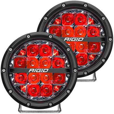 Rigid Industries - Rigid Industries 36203 360-Series 6" Spot LED Light Red Backlight Pair