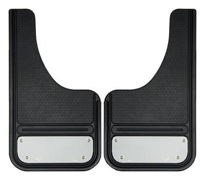 Gatorback - Gatorback Mini Cut-Style 10"x18" Black Mud Flaps Blank Stainless GB1018CUTSS
