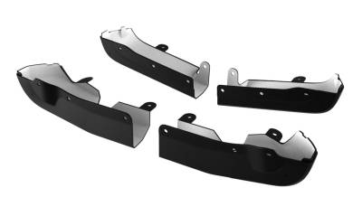 Gatorback - Gatorback Front/Rear Splashguard Finishing Caps Black Silverado HD FC002K