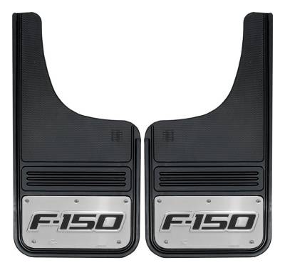Gatorback - Gatorback 12"x23" Cut-Style Black Mud Flaps F150 Logo GB1223CUTF150