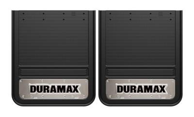 Gatorback - Gatorback 21"x24" Rear Dually Black Mud Flaps Duramax Logo GB2124DX-2