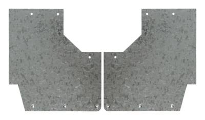 Gatorback - Gatorback 12" Rear Mud Flap Brackets-Silver Silverado/Sierra GB756056