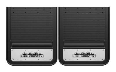 Gatorback - Gatorback 21"x24" Rear Dually Black Mud Flaps High Country Logo GB2124HC