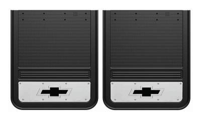 Gatorback - Gatorback 21"x24" Rear Dually Black Mud Flaps Bowtie Logo GB2124BT-B