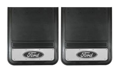 Gatorback - Gatorback 21"x24" Rear Dually Black Mud Flaps Ford Oval Logo GB2124F-B