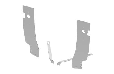 Gatorback - Gatorback 12" Rear Mud Flap Brackets-Silver Ford F150 GB770235