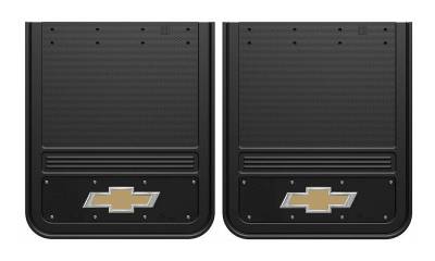 Gatorback - Gatorback 21"x24" Rear Dually Black Mud Flaps Bowtie Logo GB2124BT-GFULL