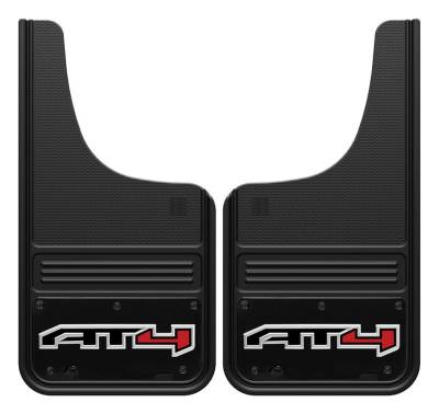 Gatorback - Gatorback 12"x23" Cut-Style Black Mud Flaps AT4 Logo GB1223CUTAT4W