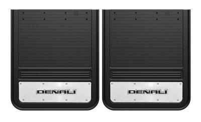 Gatorback - Gatorback 21"x24" Rear Dually Black Mud Flaps Denali Logo GB2124D