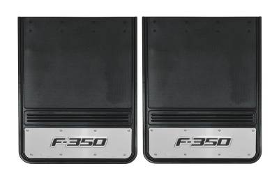 Gatorback - Gatorback 19"x24" Rear Dually Black Mud Flaps F350 Logo GB1924F350