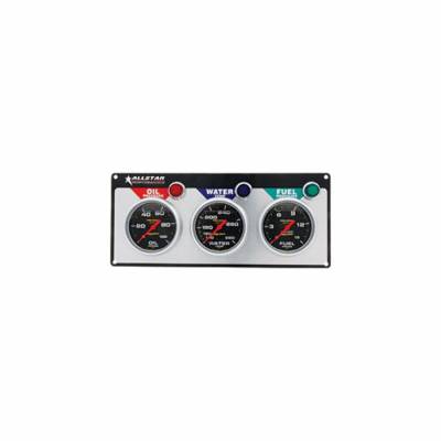 Allstar Performance - Allstar Performance ALL80123 3 Gauge Panel ATM Liquid Filled OP/WT/FP