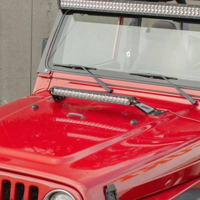 ARIES - ARIES 1501302 Hood Light Bar w/Brackets for 97-06 TJ Wrangler