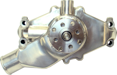 Proform - Proform 68244 Engine Water Pump Mech Short High Flow Model Polished SB Chevy