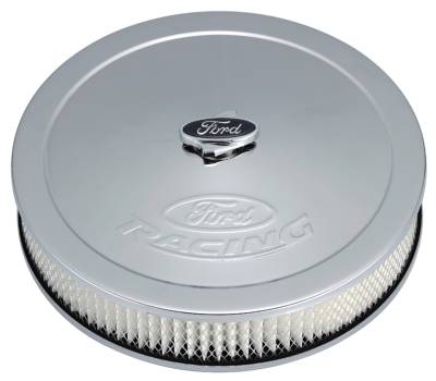 Ford Performance Parts - Ford Performance 302-350 Air Cleaner Kit Chrome Embossed Ford Logo 13"