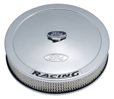 Ford Performance Parts - Ford Performance 302-351 Chrome Air Cleaner Kit w/ Ford Logo Black Lettering 13"