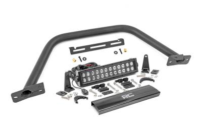 Rough Country Suspension Systems - Rough Country Black Front Bumper Safari Bar w/LED 21-25 Ford Bronco 51118