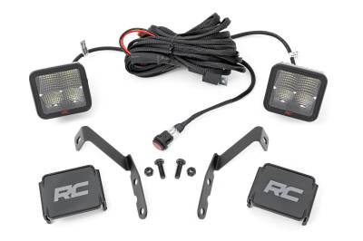 Rough Country Suspension Systems - Rough Country 82059 A-Pillar 2" LED Ditch Light Flood for 07-14 Silverado/Sierra