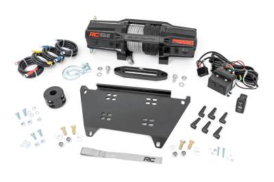 Rough Country Suspension Systems - Rough Country 92066 Front Winch Mount Kit w/Winch for Polaris Ranger XP 1000