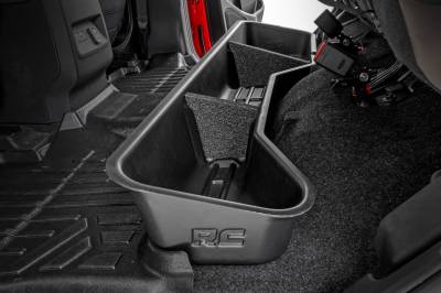 Rough Country Suspension Systems - Rough Country Rear Underseat Storage Bin Black for 05-24 Frontier Crew RC09605