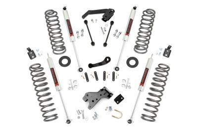 Rough Country Suspension Systems - Rough Country 68140 4" Suspension Lift Kit for 07-18 Jeep Wrangler JK 4DR 4WD