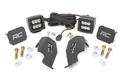 Rough Country Suspension Systems - Rough Country 92032 A-Pillar 2" LED Pod Ditch Light Kit for Honda Talon 1000