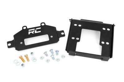 Rough Country Suspension Systems - Rough Country Front Winch Mount Kit Black for Polaris RZR XP 1000 93042
