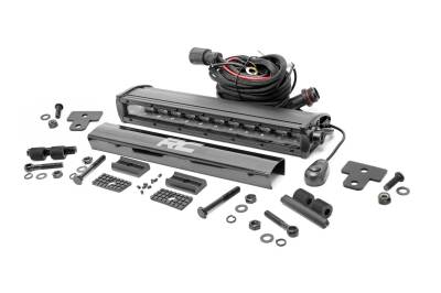 Rough Country Suspension Systems - Rough Country 97001 Bumper Mount 12" LED Light Bar Kit for Defender HD