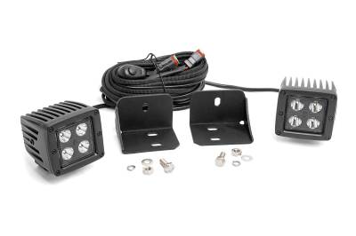 Rough Country Suspension Systems - Rough Country 71011 Rear Cab Mount 2" LED Pod Light Kit for Defender HD