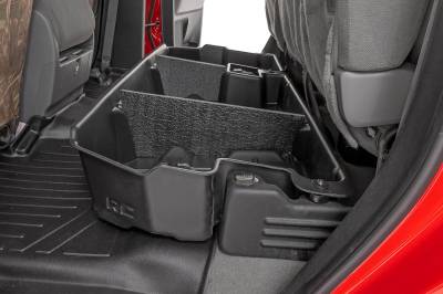 Rough Country Suspension Systems - Rough Country RC09511 Rear Underseat Storage Bin Black for 07-21 Tundra Dbl